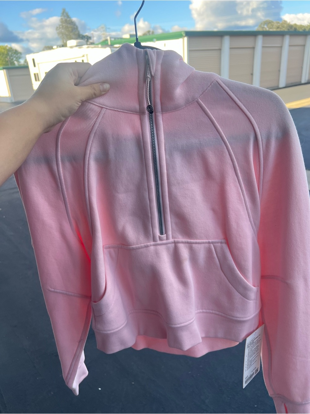 lululemon strawberry milkshake Scuba Oversized 1/2 Zip Hoodie